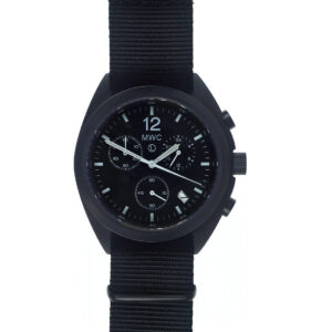 MWC Military Pilots Chronograph in Non Reflective Black PVD Finish CHR20/PVD/HY