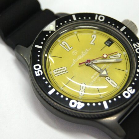 Vostok Amphibia Mod Watch (Mod 24 - yellow lime)