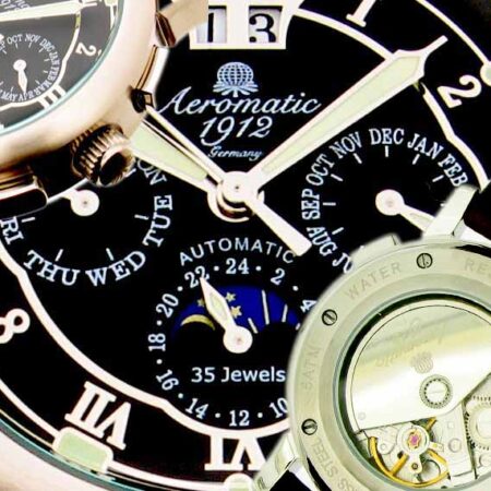 Aeromatic A1272 Classic Calendar Automatic Retro Watch