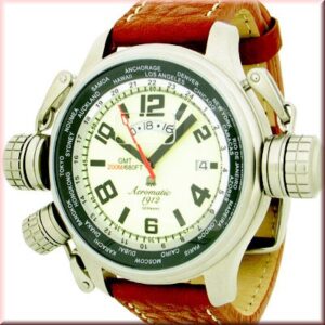 Aeromatic Classic Automatic Luminous Pilot-Defender Watch with crown protection system A1284