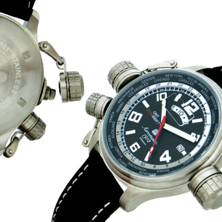 Aeromatic A1298 XXL-Pilot DEFENDER "World-Tour" GMT Watch