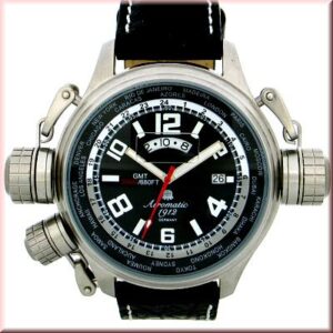 Aeromatic A1298 XXL-Pilot DEFENDER "World-Tour" GMT Watch