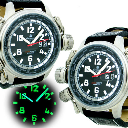 Aeromatic A1299 XXL-Pilot DEFENDER "World-Tour" Watch