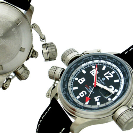 Aeromatic A1300 XXL-Pilot DEFENDER "World-Tour" GMT Watch