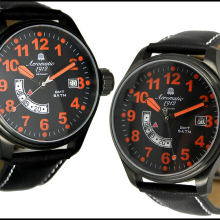 Aeromatic A1324 Defender GMT World Time (orange) Watch