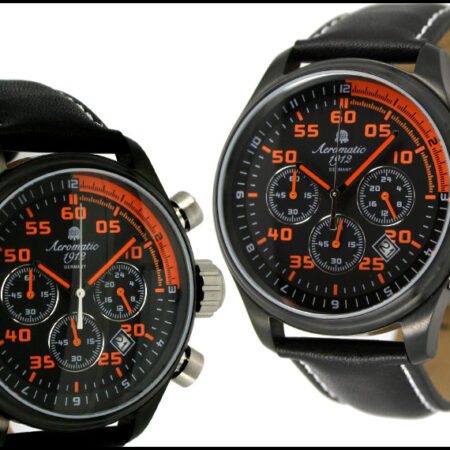 Aeromatic A1325 XXL-Pilot DEFENDER "World-Tour" Chronograph (black) Watch