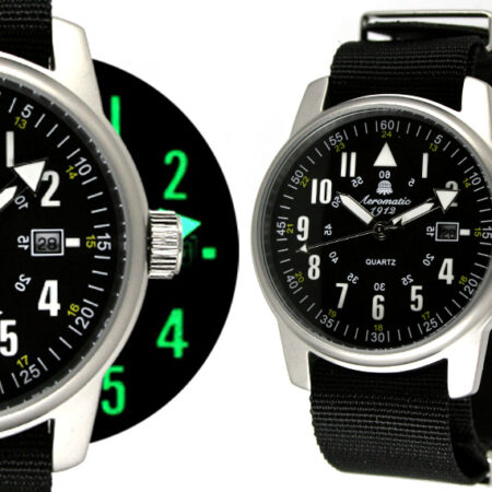 Aeromatic A1335 Automatic German WWII Sextant modified Rocketpionier Watch