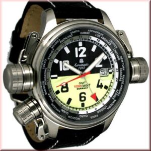 Aeromatic A1338 XXL-Pilot Defender "World-Tour" GMT (black) Watch