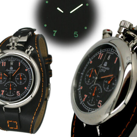 Aeromatic A1341 Retro Aviator Chronograph Watch