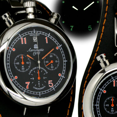 Aeromatic A1341 Retro Aviator Chronograph Watch