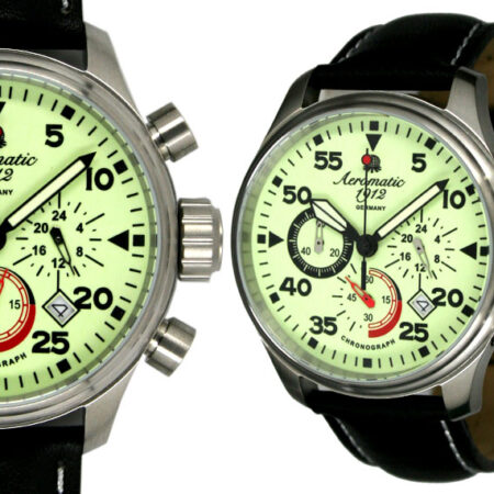 Aeromatic A1342 Retro Aviator Chronograph Watch