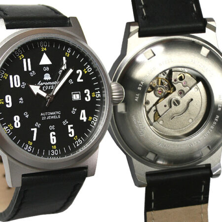 Aeromatic A1347 XL Automatic WWII Sextant modified Rocketpionier Watch