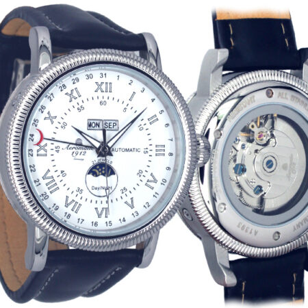 Aeromatic A1393 Automatik Classic-calendar "day-date-month-sec-sun-moon" Watch