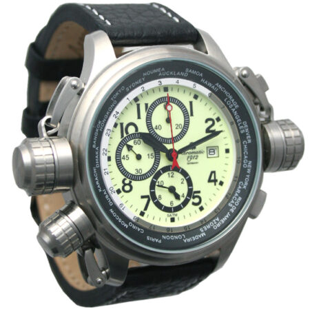 Aeromatic A1404 Alarm Chronograph with crown protection system Watch