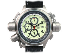 Aeromatic A1404 Alarm Chronograph with crown protection system Watch