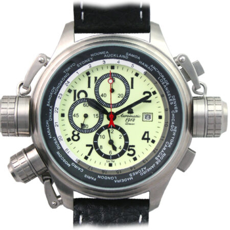 Aeromatic A1404 Alarm Chronograph with crown protection system Watch