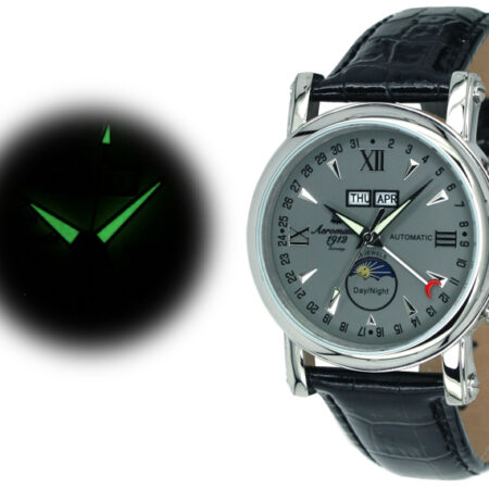 Aeromatic A1405 Automatic Classic-calendar "day-date-month-sec-sun-moon" Watch