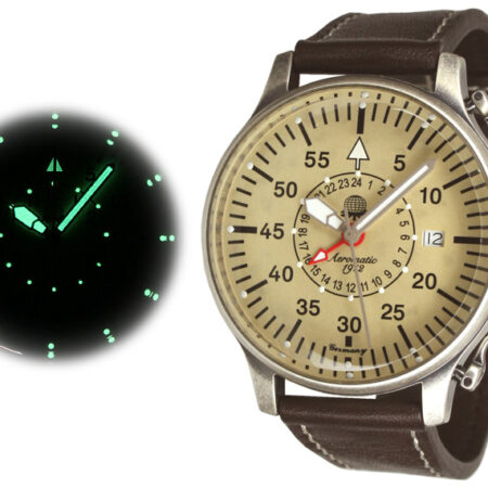 Aeromatic A1407 Observer 24H GMT Classic "Deutsche Fliegerlegende" Watch