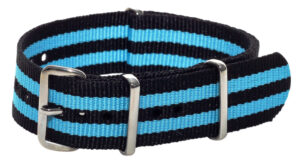 20mm Black and Blue NATO Strap