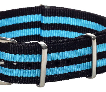 20mm Black and Blue NATO Strap