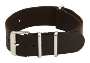 20mm Brown Leather NATO Strap