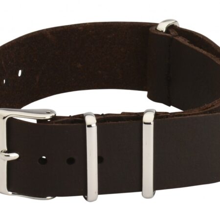 20mm Brown Leather NATO Strap