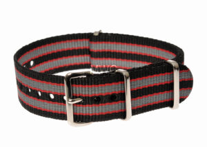 20mm Black, Red and Grey NATO Strap