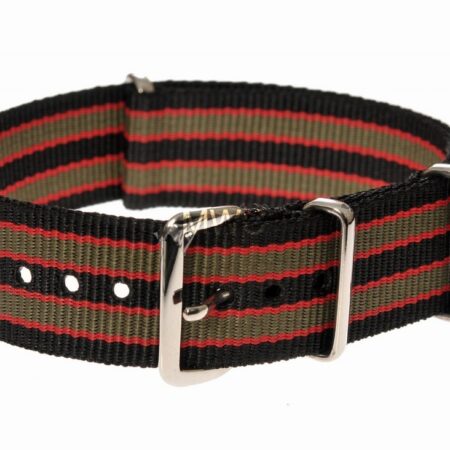 20mm Black, Red and Olive Green NATO Strap