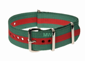 20mm Green and Red NATO Strap