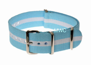 20mm Blue and White NATO Strap