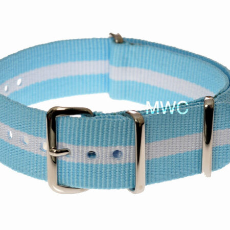 20mm Blue and White NATO Strap