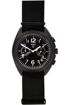 MWC PVD NATO Pattern Military Pilots Chronograph (black case) Watch