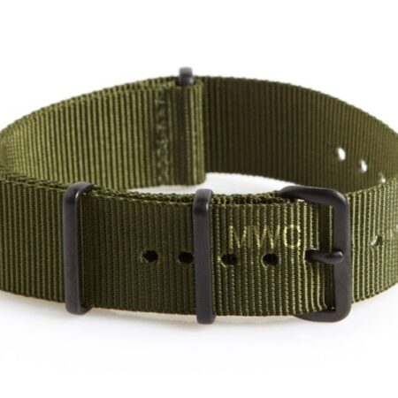 20mm Olive NATO Strap with Black PVD fittings