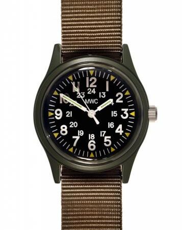 Olive Vietnam Watch on Khaki Strap