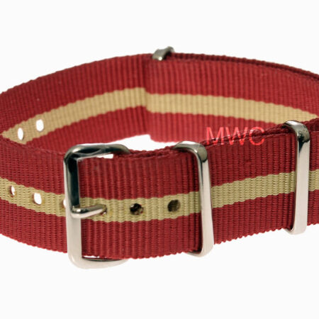 18mm Red and Sand NATO Strap