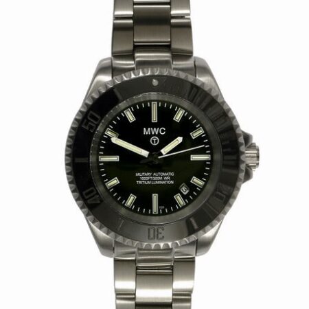 MWC 21 Jewel 300m Auto Submariner on Bracelet with Tritium GTLS Watch