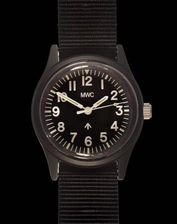 MWC Classic 1960s/70s Matt Black European Pattern Watch