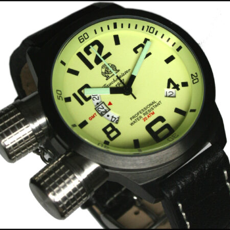 Tauchmeister1937 T0201 2.WW German U-Boot Date SWISS-GMT Watch