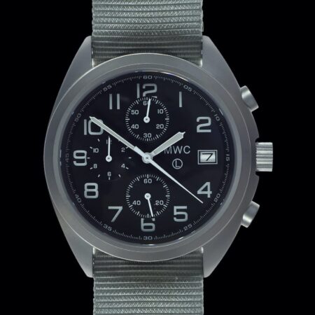 MWC NATO Pattern Stainless Steel Hybrid Military Pilots Chronograph with Sapphire Crystal