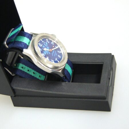 Vostok Amphibia Mod Watch (Mod 34 - blue scuba dude)