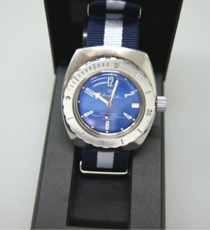 Vostok Amphibia Mod Watch (Mod 36 - blue&white )