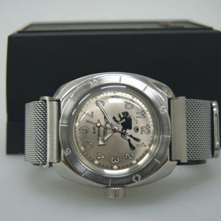 Vostok Amphibia Mod Watch (Mod 39 - silver scuba dude)