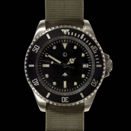 MWC 24 Jewel 300m Automatic Military Divers Watch with Sapphire Crystal and Ceramic Bezel on a NATO Webbing Strap