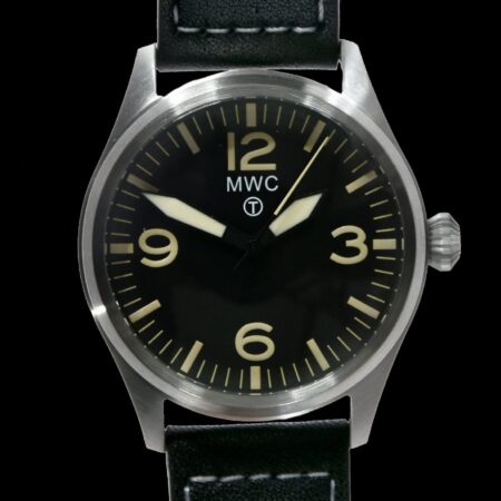 MWC Classic 40mm Stainless Steel Aviator Watch with Hybrid Movement and 100m Water Resistance