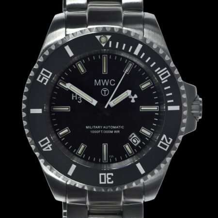 MWC 24 Jewel 300m Automatic Military Divers Watch on Bracelet with Tritium GTLS, Sapphire Crystal and Ceramic Bezel