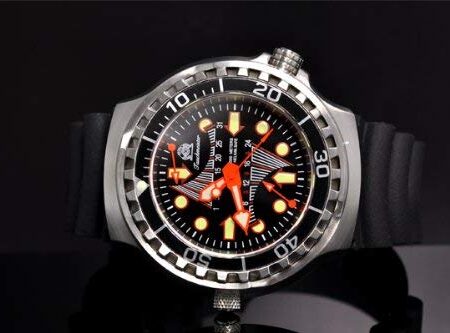 Tauchmeister 1937 diver watch retro military vintage chronograph T0247