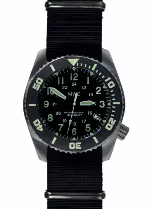 MWC "Depthmaster" 100atm / 3,280ft / 1000m Water Resistant Military Divers Watch 100ATM/1224/SS/QZ