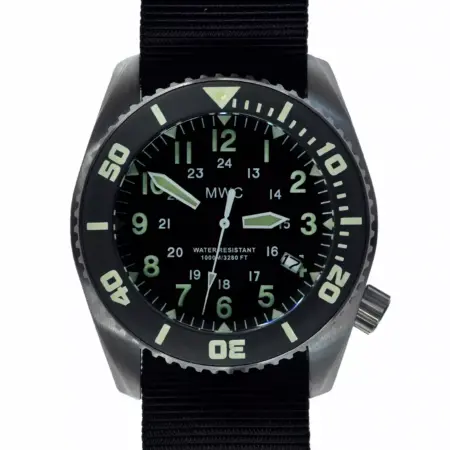 MWC "Depthmaster" 100atm / 3,280ft / 1000m Water Resistant Military Divers Watch 100ATM/1224/SS/QZ