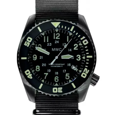 MWC "Depthmaster" 100atm / 3,280ft / 1000m Water Resistant Military Divers Watch 100ATM/1224/SS/QZ